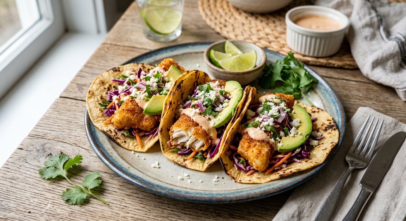 Air-Fryer Fish Tacos