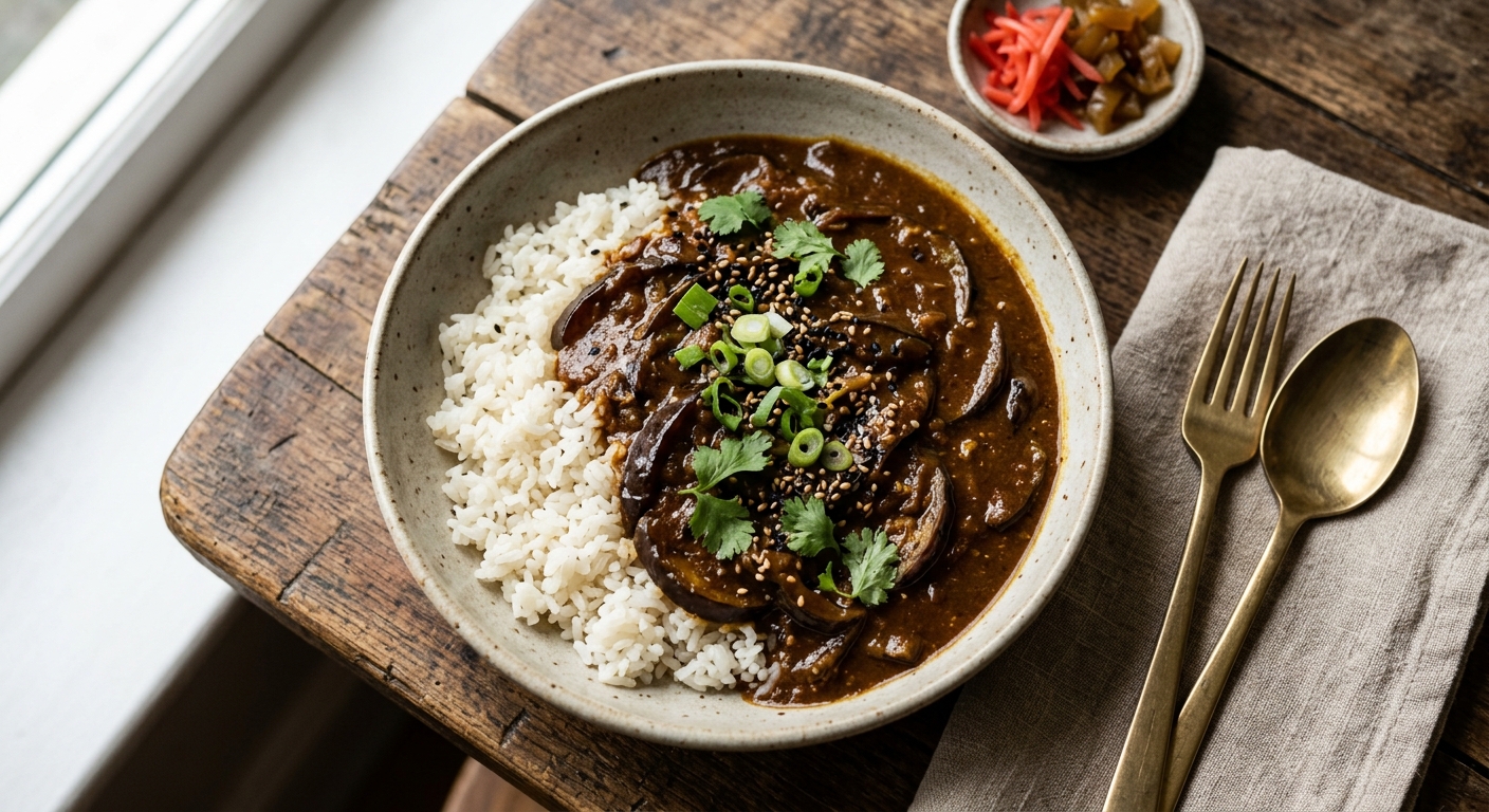 Aubergine Katsu Curry