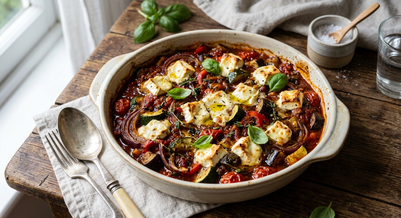 Baked Ratatouille with Goat's Cheese