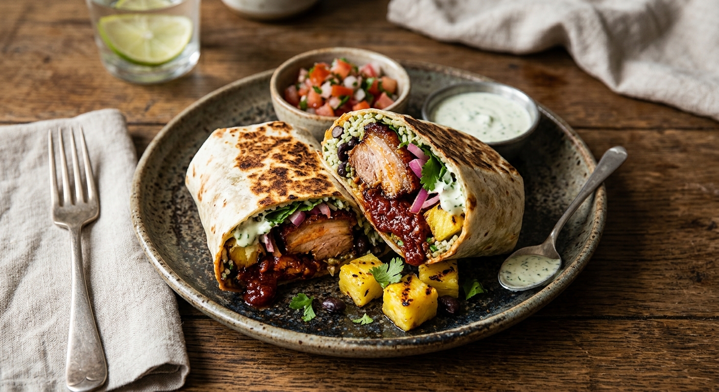 Belly Pork & Pineapple Burritos